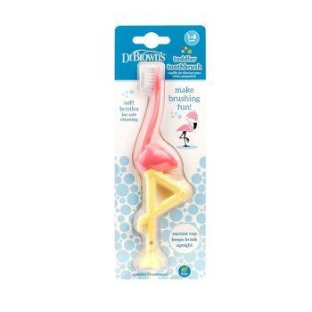مسواک فلامينگو 1 تا 4 سال دکتربراونز drbrowns Toothbrush Flamingo