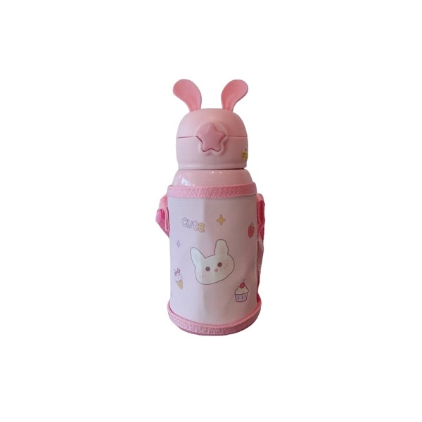 فلاسک قمقمه ای خرگوش صورتی دو کاره pink rabbit