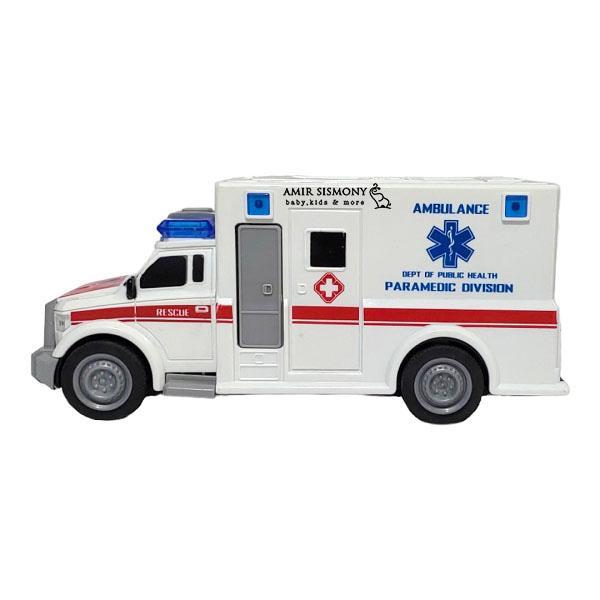 ماشین آمبولانس سفید قدرتی کد 117-1