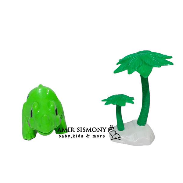 عروسک مفصلی دایناسور سبز با درخت کد 37