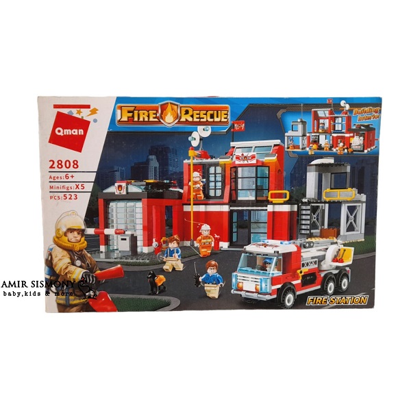 لگو مدل پایگاه آتشنشانی کد 2808